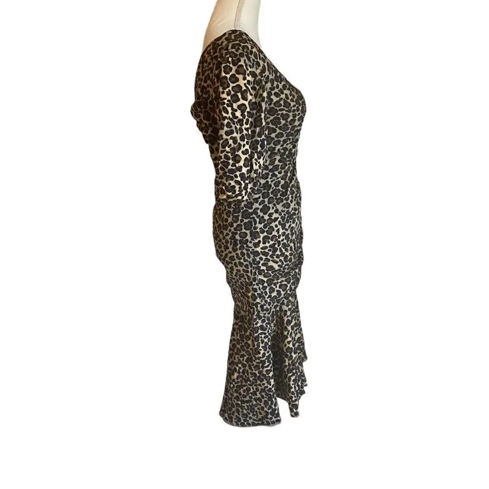 Jonathan Simkhai Leopard Print One Shoulder Dress - Picture 6 of 10